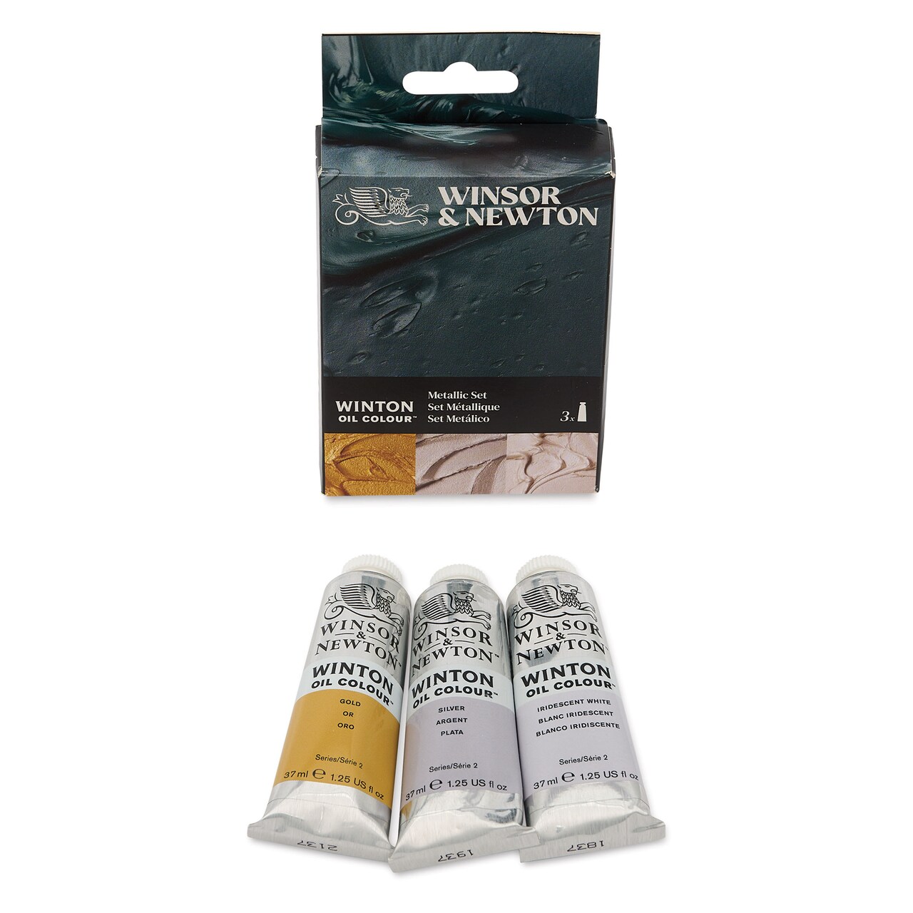 Winsor & Newton Winton Oil Colors - Set of 3, Metallic, 37 ml tubes
